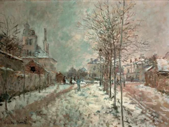 Boulevard de Pontoise i Argenteuil, snö