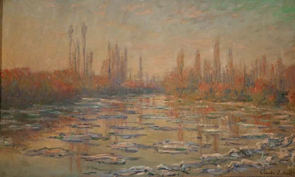 Les glacons ou debacle sur la Seine (olja på duk)
