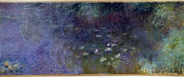 Näckrosorna: morgon. Detalj. Målning av Claude Monet (1840-1926), 1914-1926. Diptyk med 2 x 3 m per del. Paris. Musée de l
