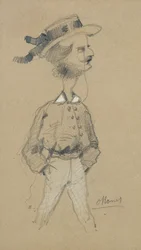 Man med båtmössa, 1857