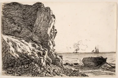 Monet - Klippor och hav, Sainte-Adresse, ca 1864, 1987.56