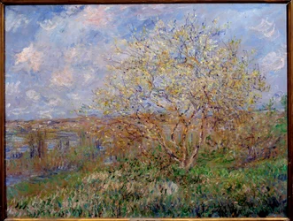 Vår, målning av Claude Monet (1840-1926), 1882. Mått: 0,60 x 0,79 m. Lyon, Musée des Beaux-Arts