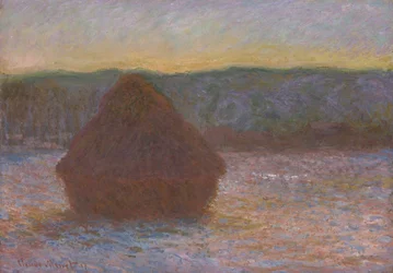 Hög med vete (upptining, solnedgång)