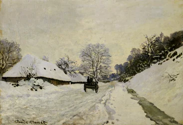 Kärran, eller vägen under snö i Honfleur, 1865