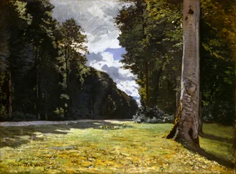 Chailly Road genom skogen Fontainebleau