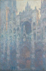 Portalen av Rouen katedral i morgonljus