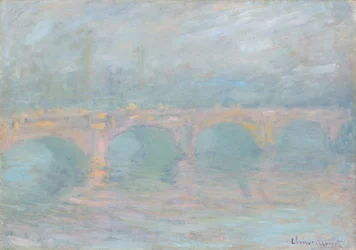 Waterloo Bridge, London, vid solnedgången, 1904