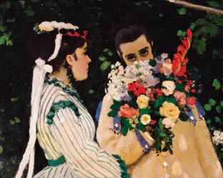 Women in the Garden, detalj, ca 1866 (olja på duk)