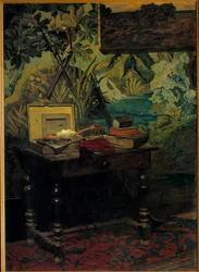 Verkstadshörn Målning av Claude Monet