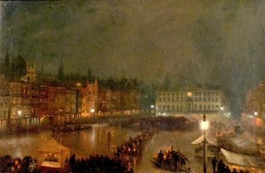 Torchlight Tattoo of Robin Hood Rifles, Nottingham Market Place, 1896