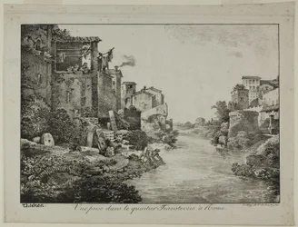 Utsikt i Trastevere-kvarteret, Rom