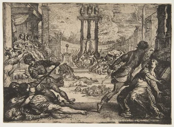 En massaker av triumviratet, ca. 1624.