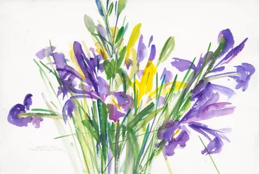 Irises, 1999, (akvarell på papper)