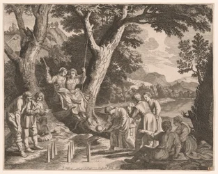 Ett parti boule, plansch 9 från Pastorales