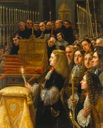Tillbedjan av Sagrada Forma av Carlos II, kung av Spanien