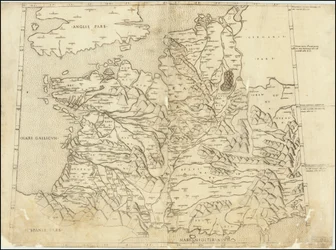 1507 Ptolemaisk karta över Frankrike