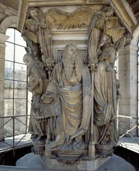 Sockeln till Mosesbrunnen visar profeterna som förutsade Kristi ankomst (skulptur)