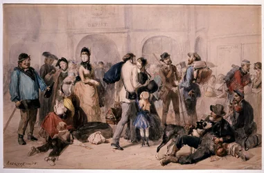 Trängsel i lobbyn på Gare de Lyon av Andrieux