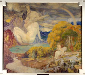 Radioaktivitet, magnetism Målning av Helene Dufau (1869-1939) 1900-talets Paris.