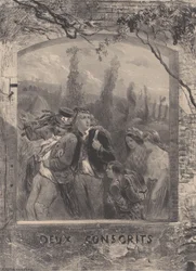 Två värnpliktiga, ca. 1830-70.
