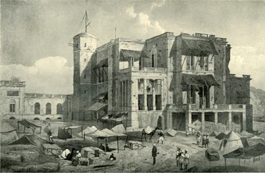 Framifrån av Residency, Lucknow, After the Relief, c1858, 1901.