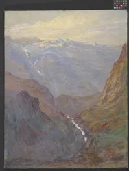 Rocky Mountain Scene (olja på duk)