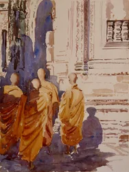 Bayon pm - munkarnas passegiata, 2000 (akvarell)