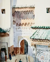 Place Nejjarine, Fez, 2000 (akvarell)