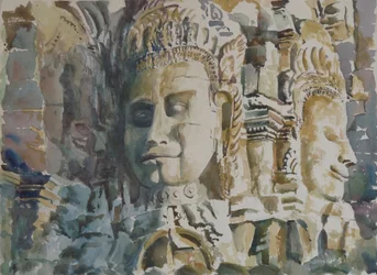 Bayon: Dawn - Loving kindness  Equanimity, 2000 (akvarell)