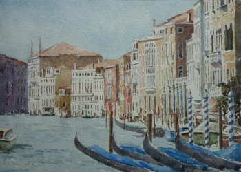 Mot Palazzo Balbi, 2020 (akvarell)