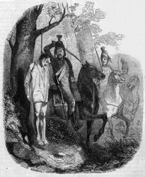 Claude Rameau nedskjuten av husarer