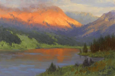 Golden Mountain Lake i skenet