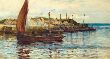 Sjöfart i hamnen i Oban, 1892