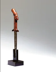 Mangbetu kniv (trä och metall)