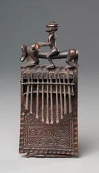 Thumb Piano, sent 1800-tal (trä och järn)