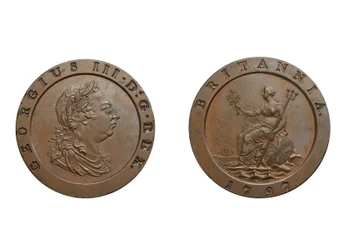 Cartwheel twopence, 1797 (brons)