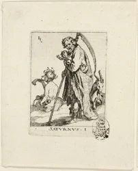 Saturnus, plansch ett från Der VII Planeten