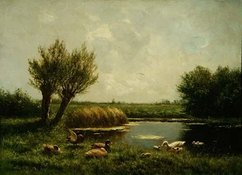 Duck Pond (olja på duk)