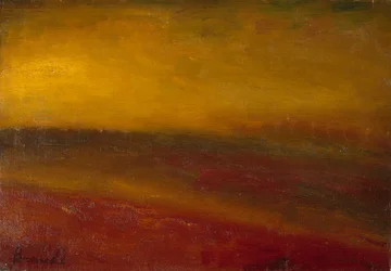 Sunset Landscape (olja på duk)