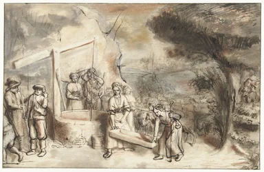 Moses och Reuels döttrar vid brunnen