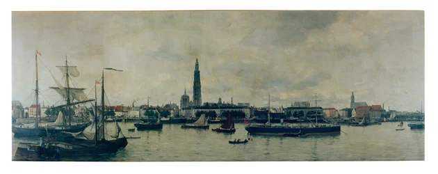 The Antwerpen Waterfront (olja på duk)