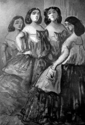 Fyra flickor, 1800-talet, 1930.