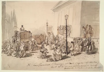 Mottagning av kejsar Napoleon III på sjukhuset