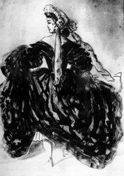 Studie av en kvinna, 1800-talet, 1930.