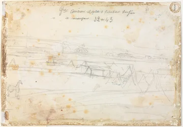 Krigslägerscen (verso)