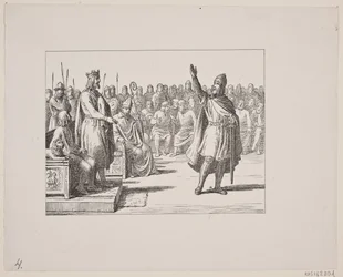 Illustration för Svend Grundtvig, "Marsk Stig: Dansk folkvisa från 1200-talet", 1861