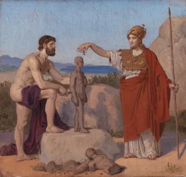 Prometheus formar människan av lera