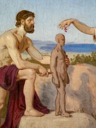 Prometheus formar människa av lera