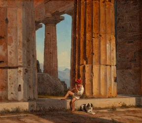 Utsikt över Poseidontemplet i Paestum