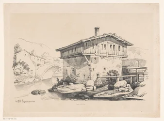 Hus och vattenkvarn i bergsby The Landscape (serietitel)